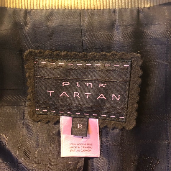 Wool corduroy blazer - size 8 - Pink Tartan - Picture 3 of 6